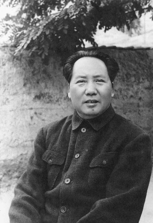 老照片：1949年，毛泽东在北平